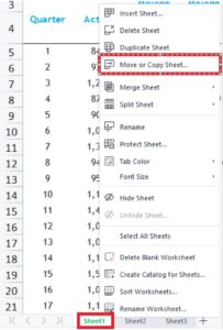 steps to duplicate a sheet in WPS Office