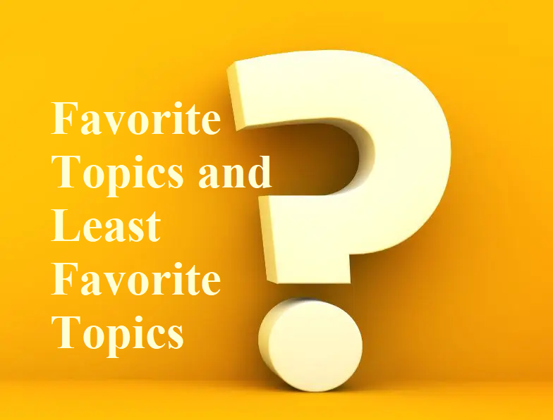 Favorite Topics and Least Favorite Topics » Business to mark